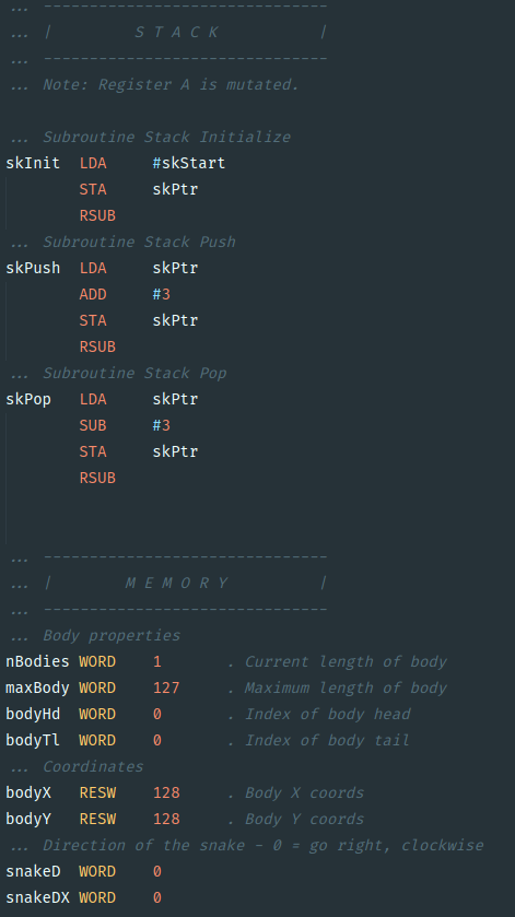 Syntax highlighting example