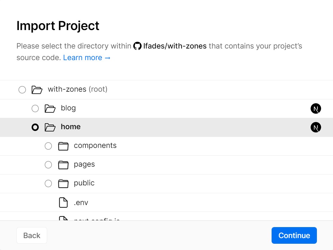 Import flow for home app