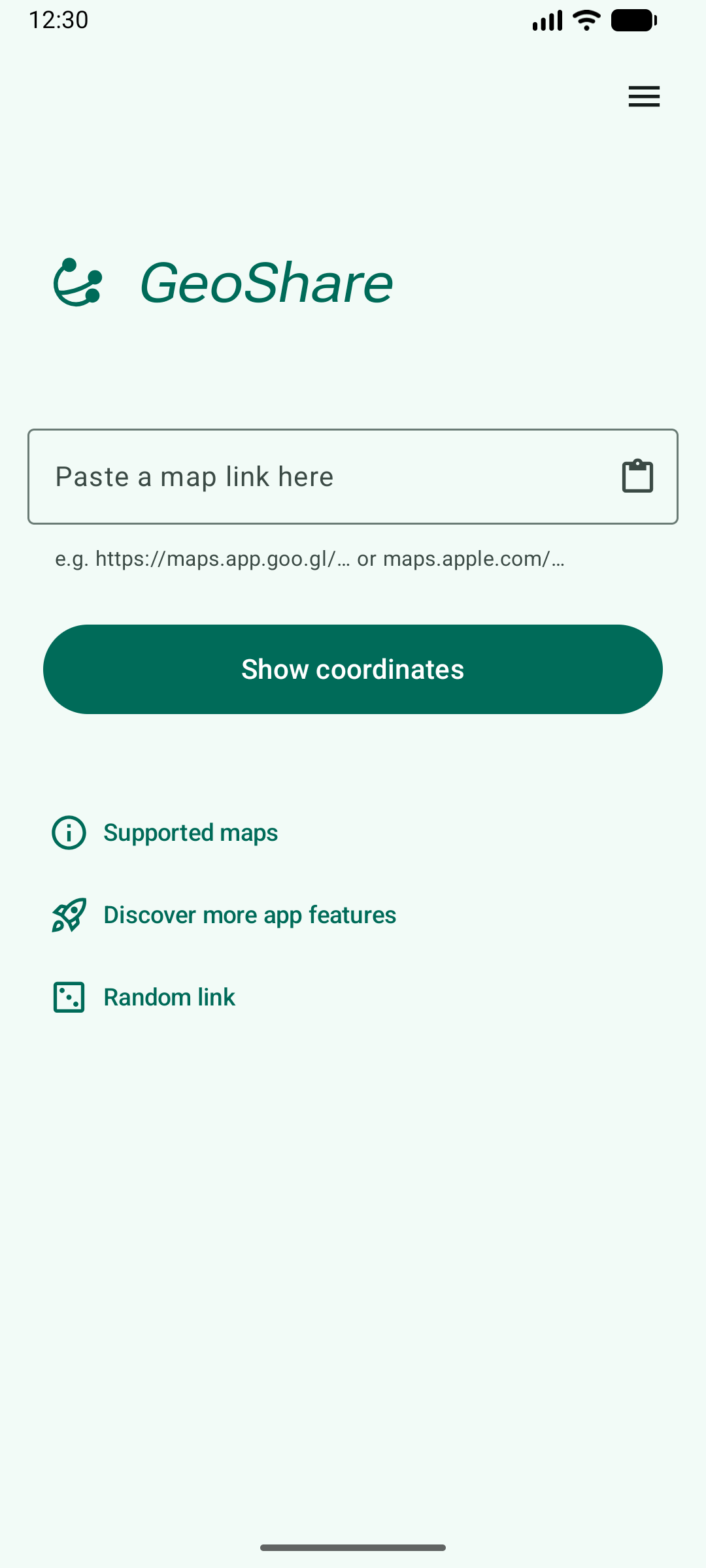 Screenshot 1 of GeoShare — opens full size