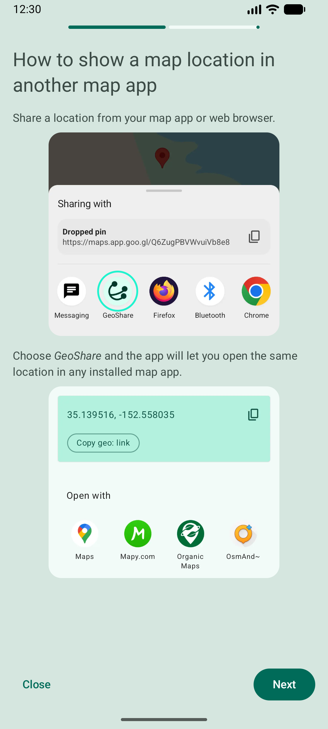 Screenshot 5 of GeoShare — opens full size