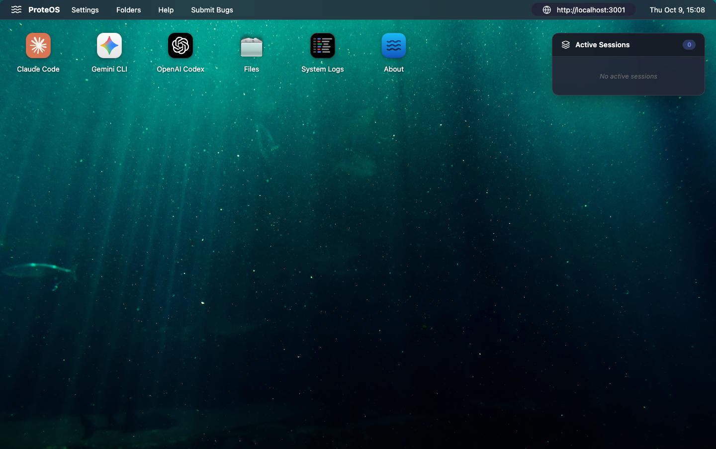 ProteOS desktop