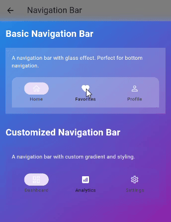 Interactive Navigation Bar