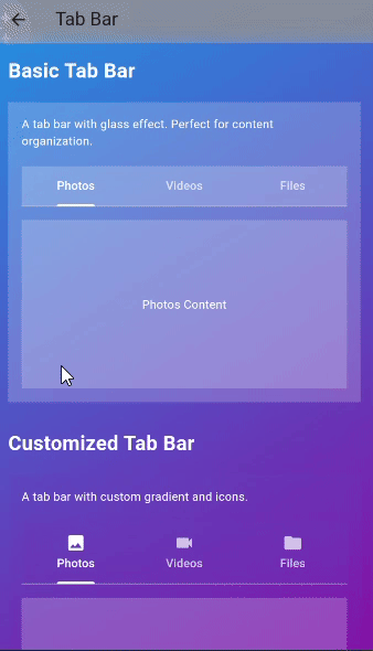 Interactive Tab Bar