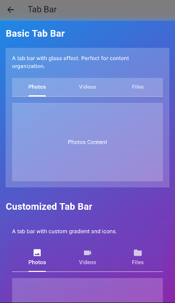 Basic Tab Bar