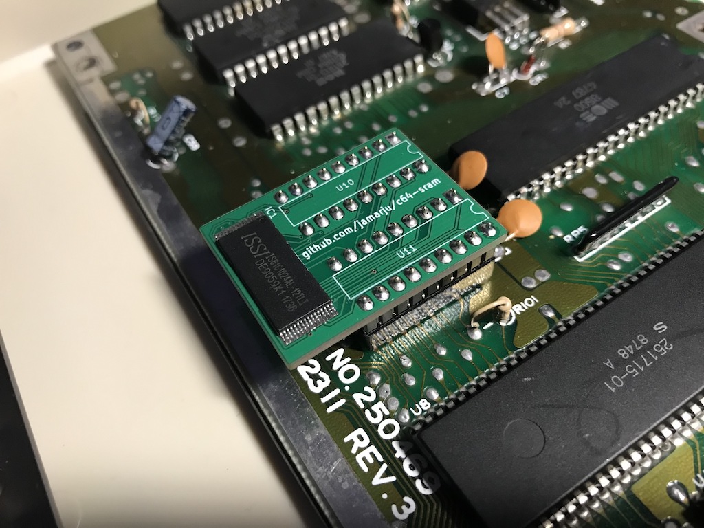 C64-sram full pinout, from the project README