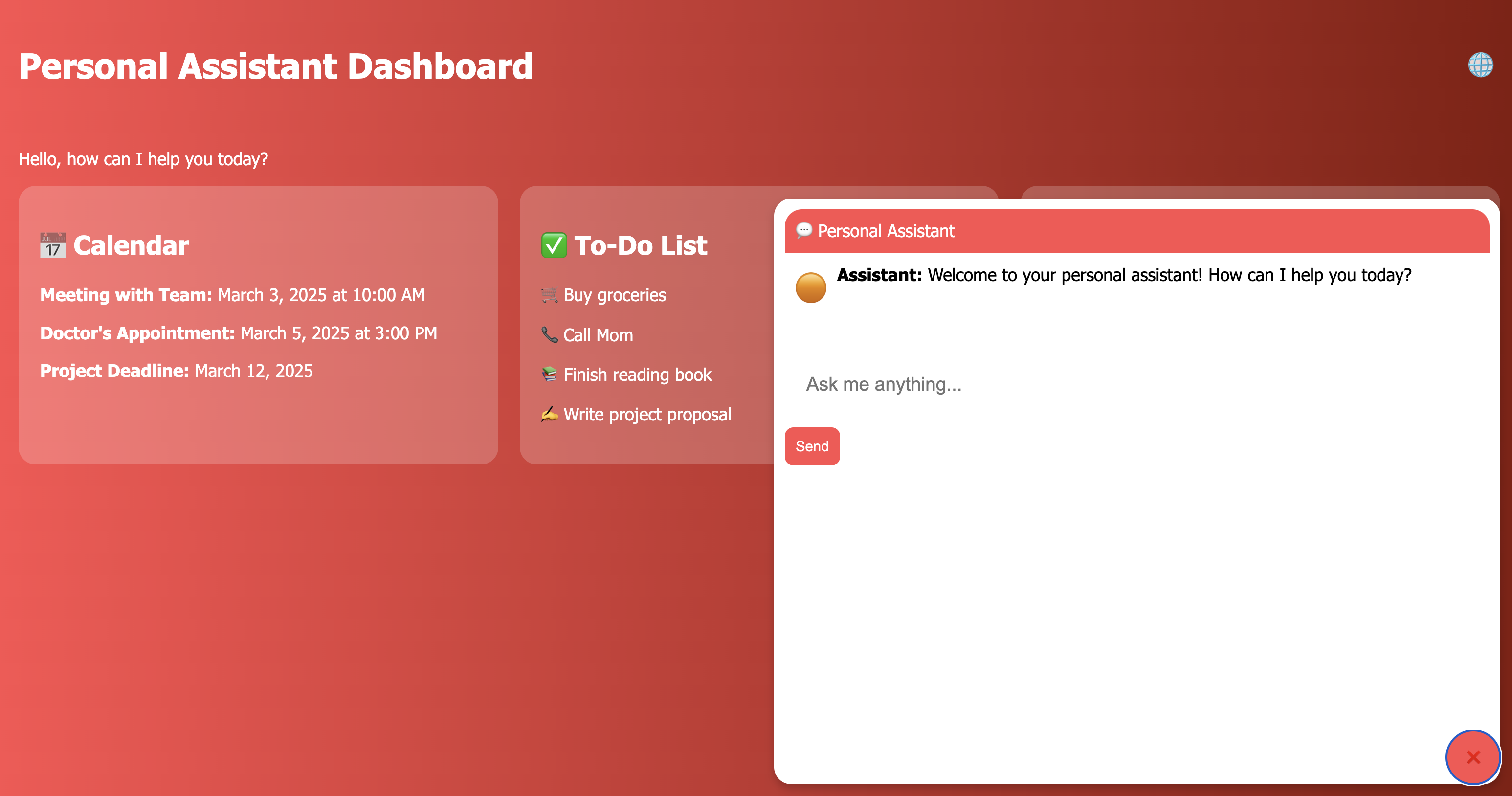 landing page