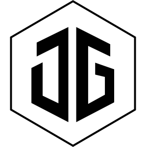 James Gober (JG) personal brand logo, featuring the letters J and G intertwined within a hexagonal shape.