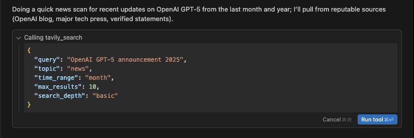 tavily_search tool call