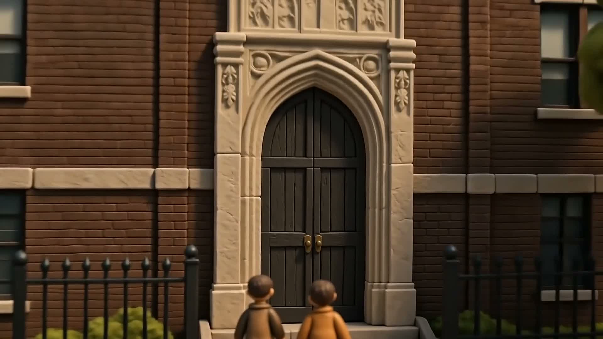 The entrance of School in ONE’s architectural concept film.