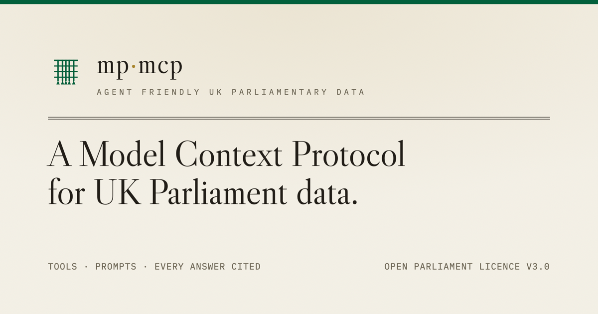 UK Parliament Model Context Protocol