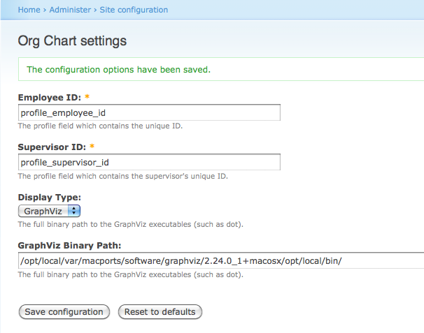 The settings page for the plugin.