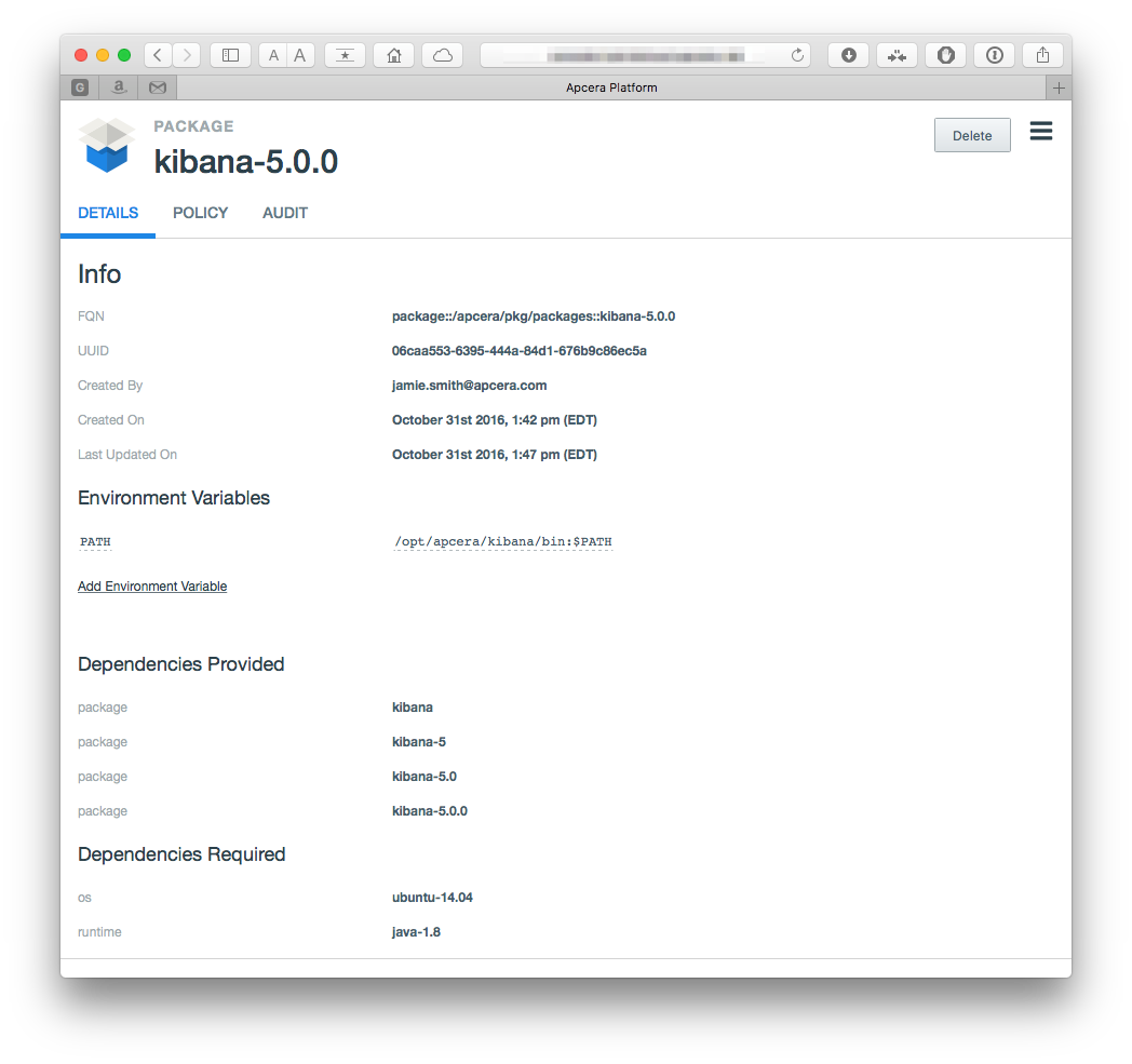 Kibana Package