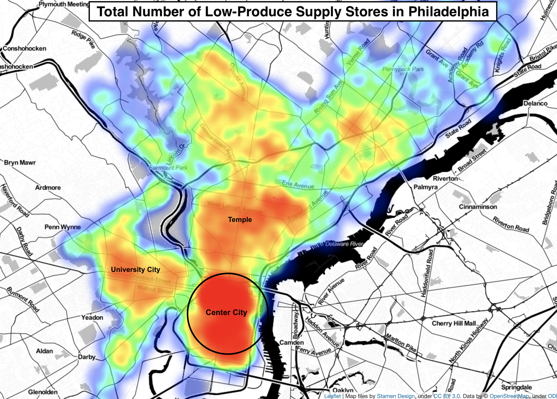 Heat Map Philadelphia - Total LPSS