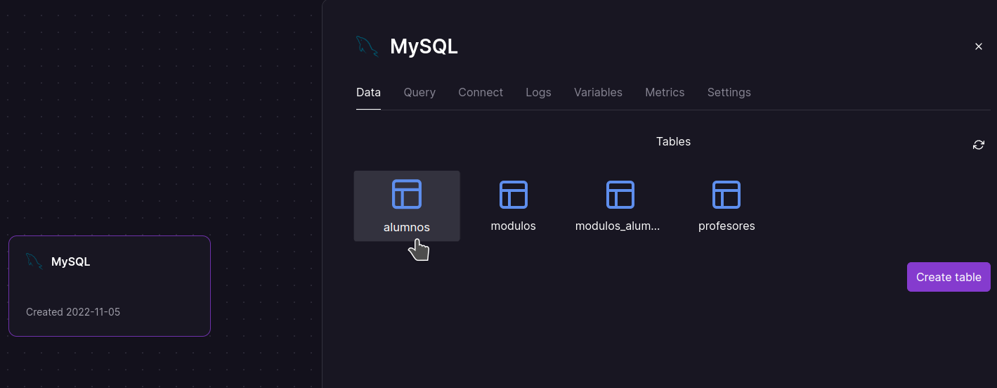 MySQL conexión