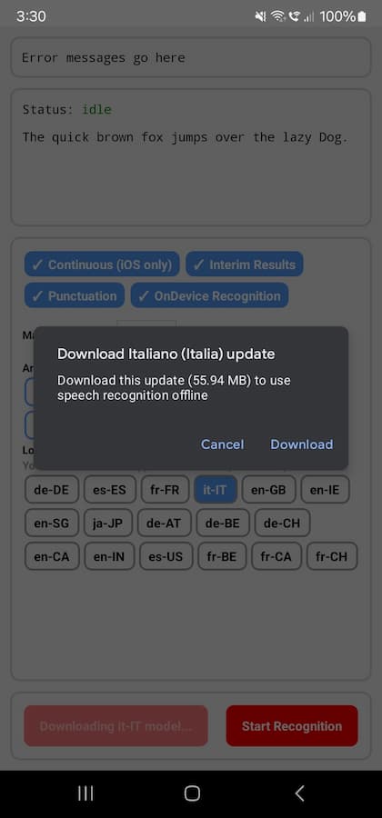 On Device Recognition