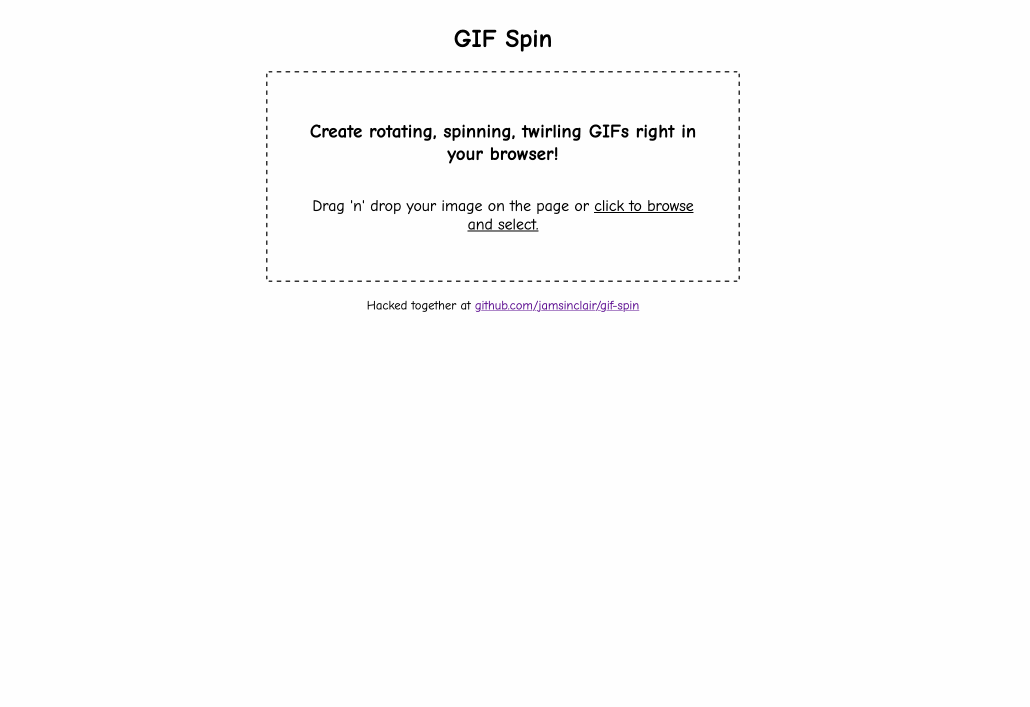 Demo of GIF Spin app