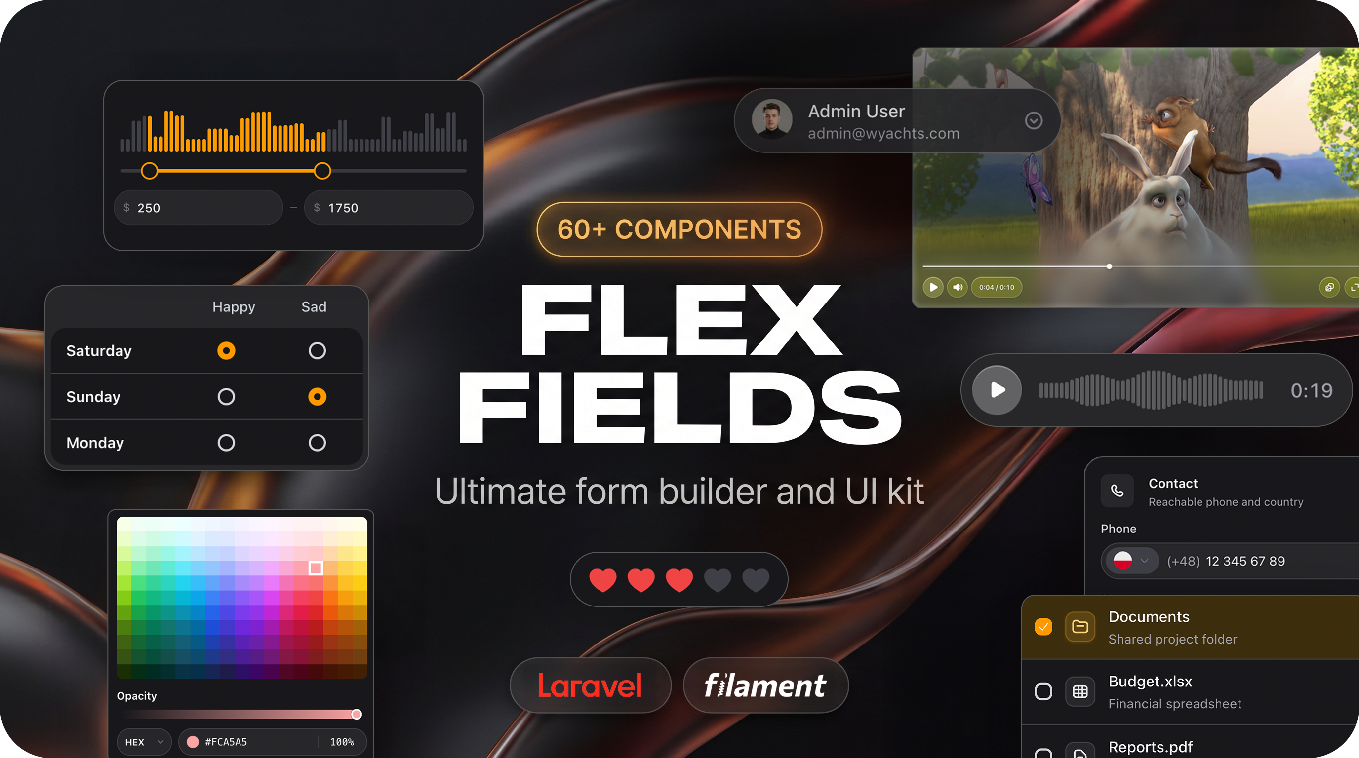 Filament Flex Fields — dynamic custom fields and modern SaaS-inspired form components for Filament v5