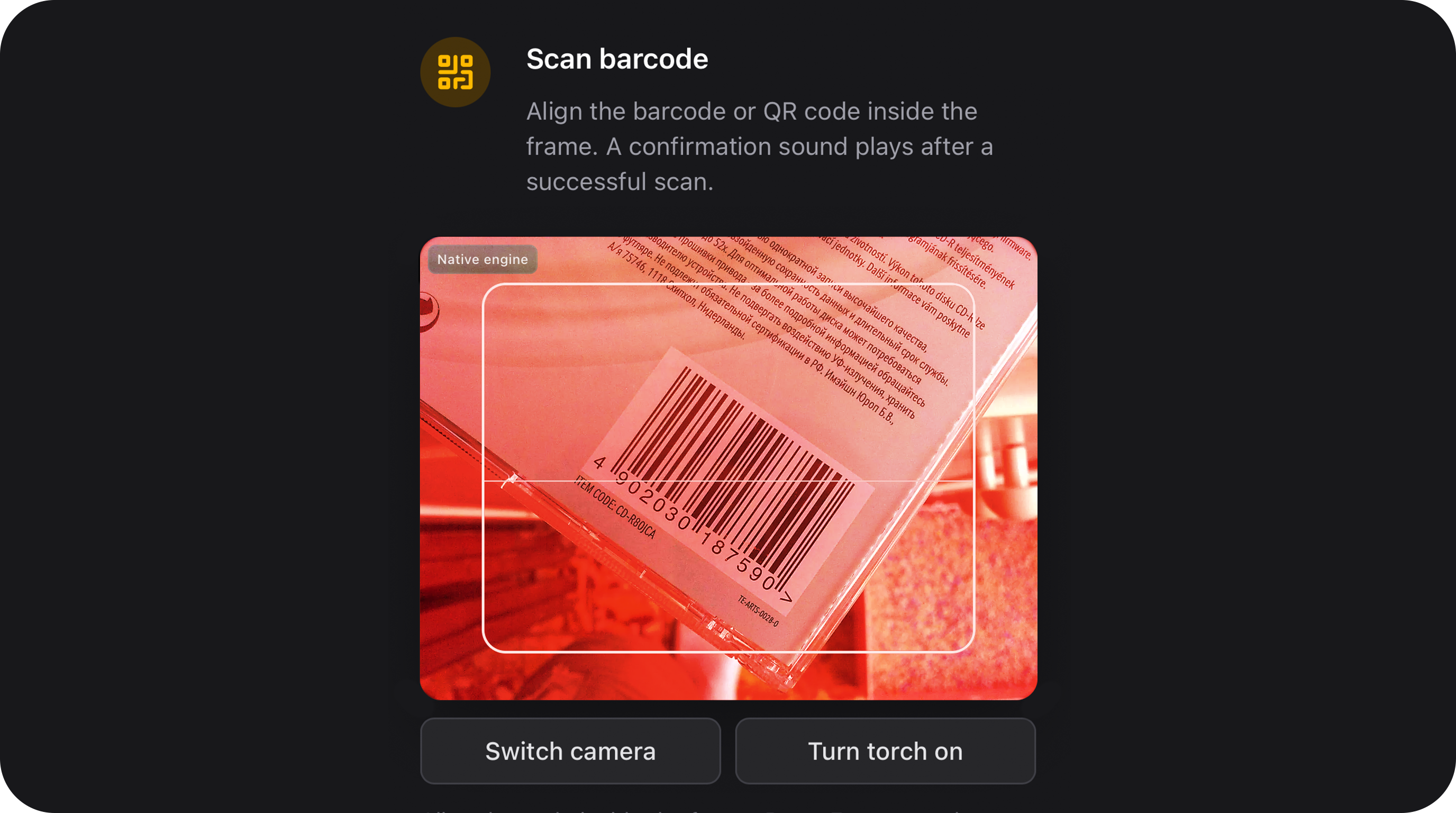 BarcodeScannerField - Barcode and QR input with Filament modal camera scanner, format filtering, EAN/UPC checksum validation, and hybrid native + ZXing engines