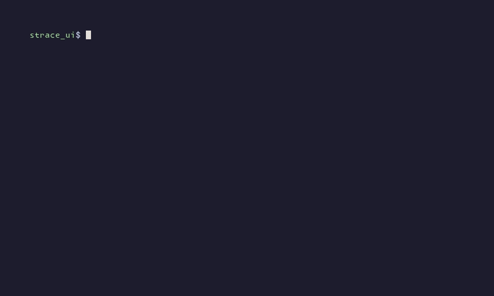 GIF demo of strace-ui
