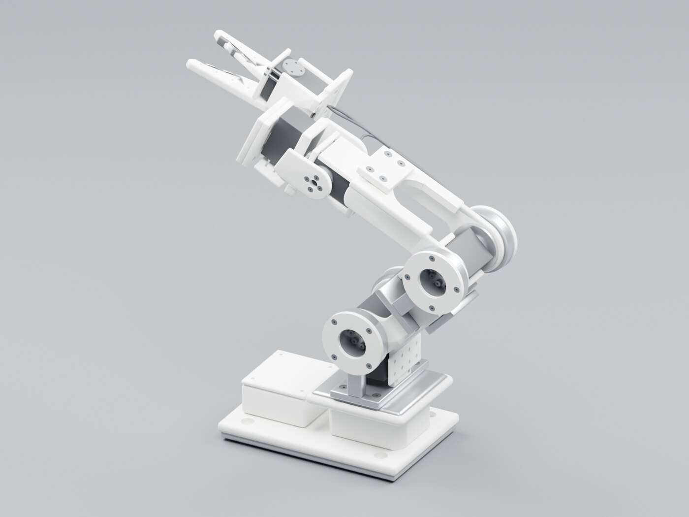 Six-axis robot arm, complete assembly