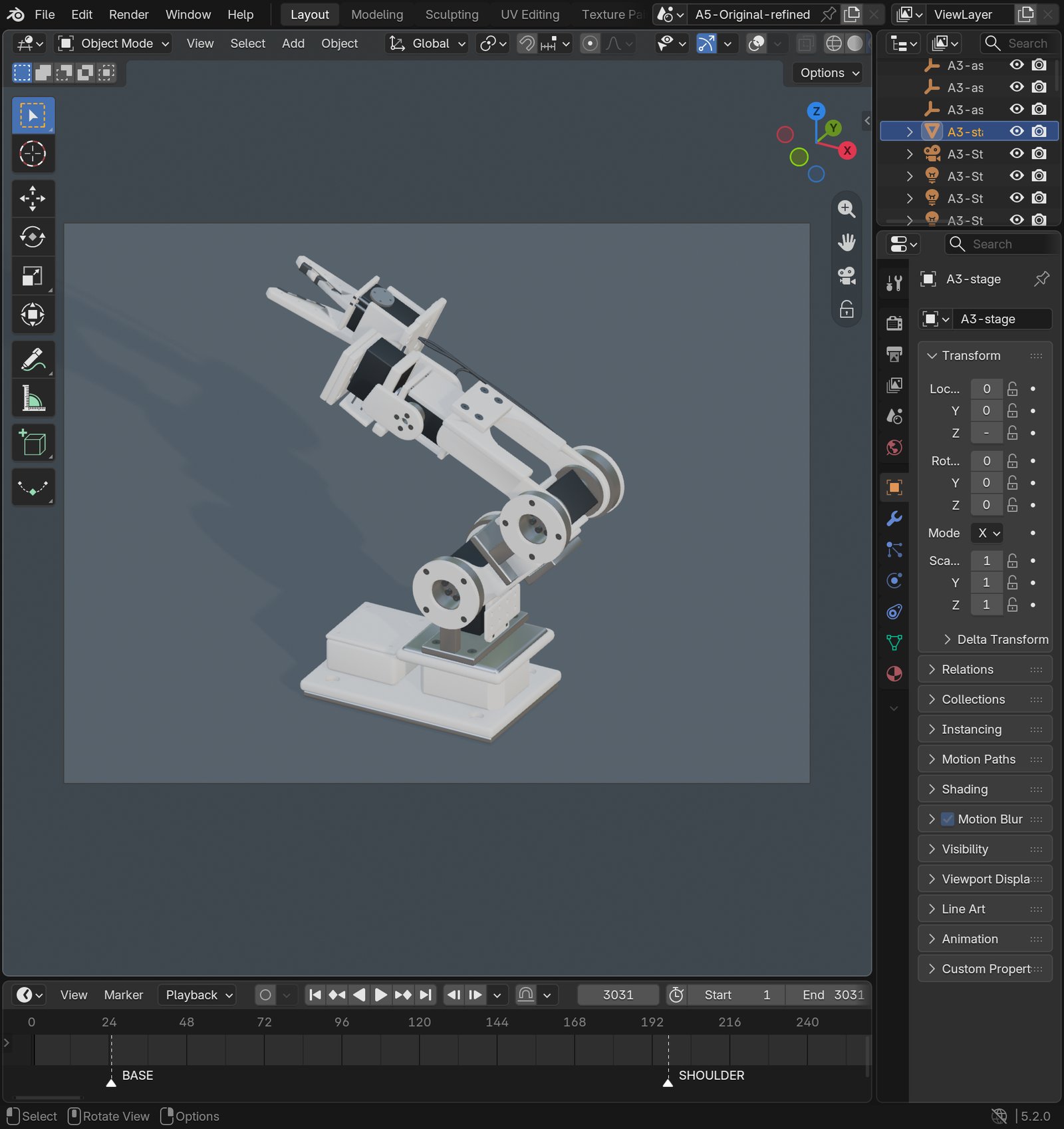 Blender window