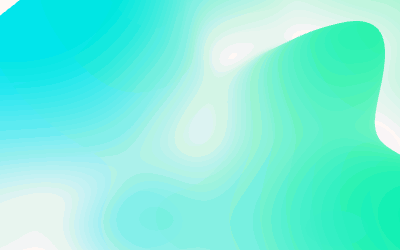 A Mint gradient field animating: cool green and cyan forms drifting slowly across a light ground