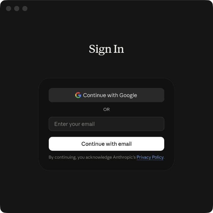 Isolated Sign-in Window