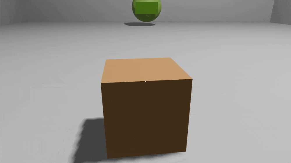 A video showing the player playing catch with an NPC