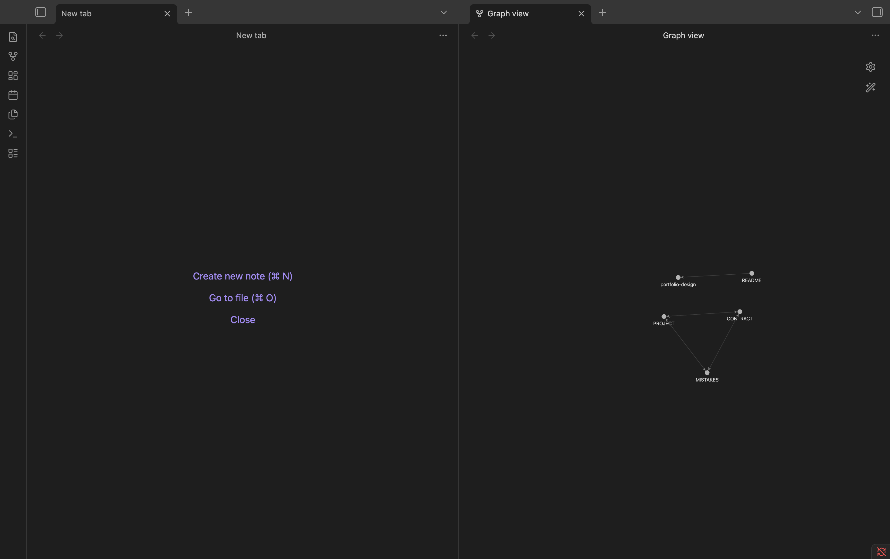 Obsidian graph view
