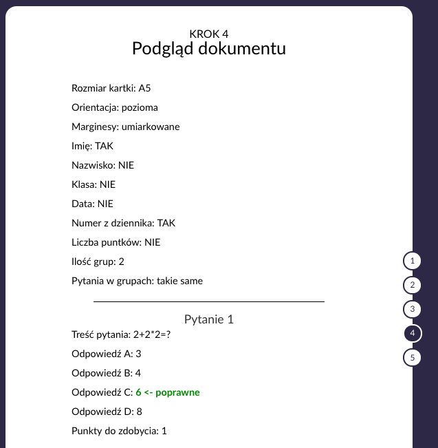 Krok 4 - podgląd dokumentu