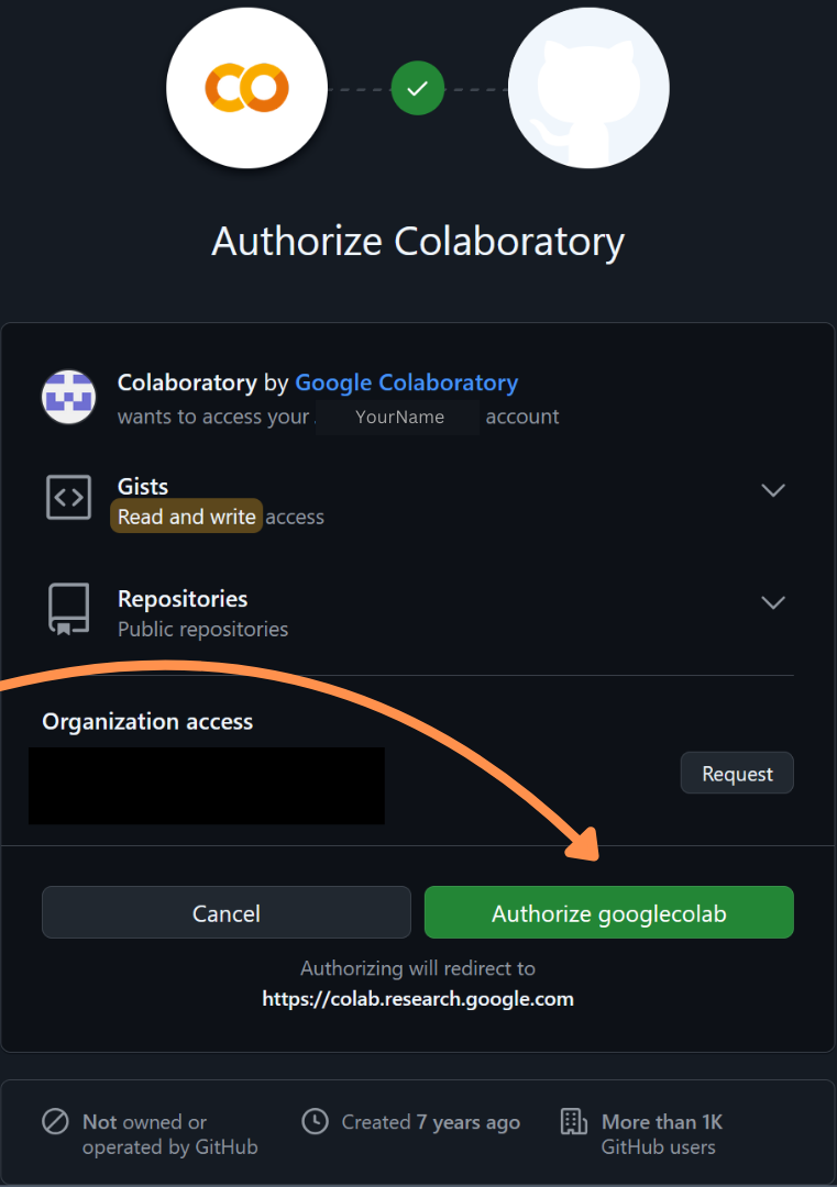 Colab Authorization