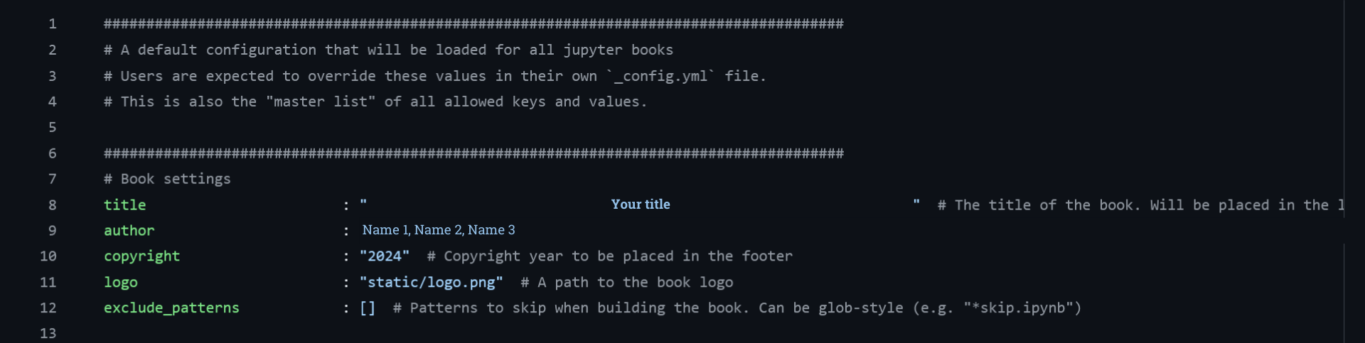 config file adjustment