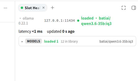 Ollama MODELS collapsed
