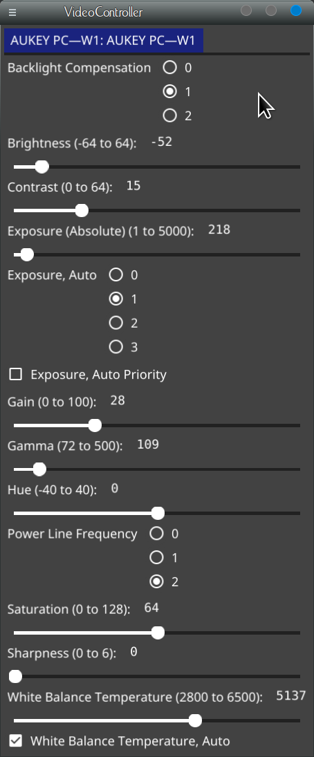 GitHub - janpfeifer/VideoControls: Simple UI with controls for webcams ...