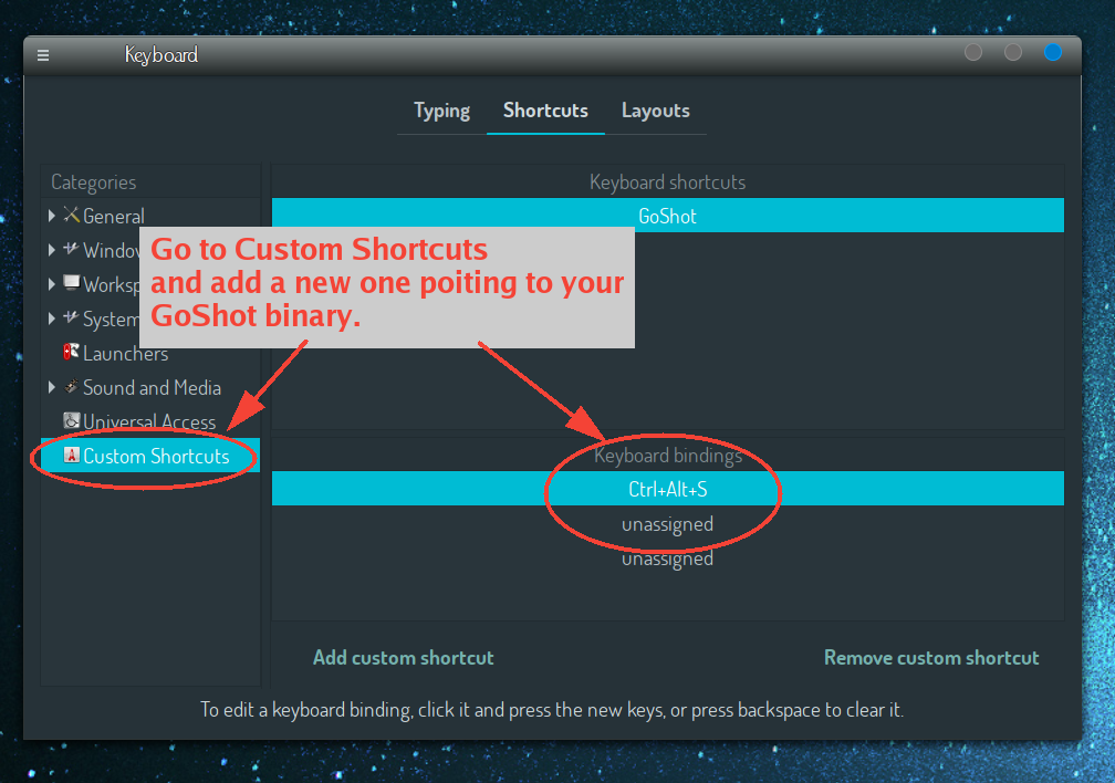 Windows Shortcut Key set up