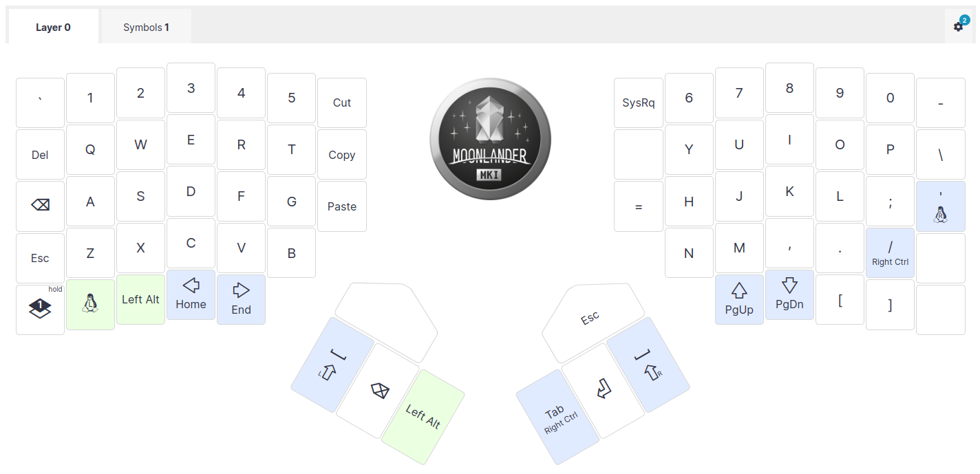 image of layer 0 of keyboard layout