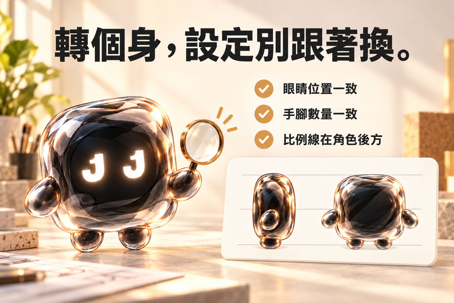 Node 用放大鏡介紹跨視角一致性與比例線檢查