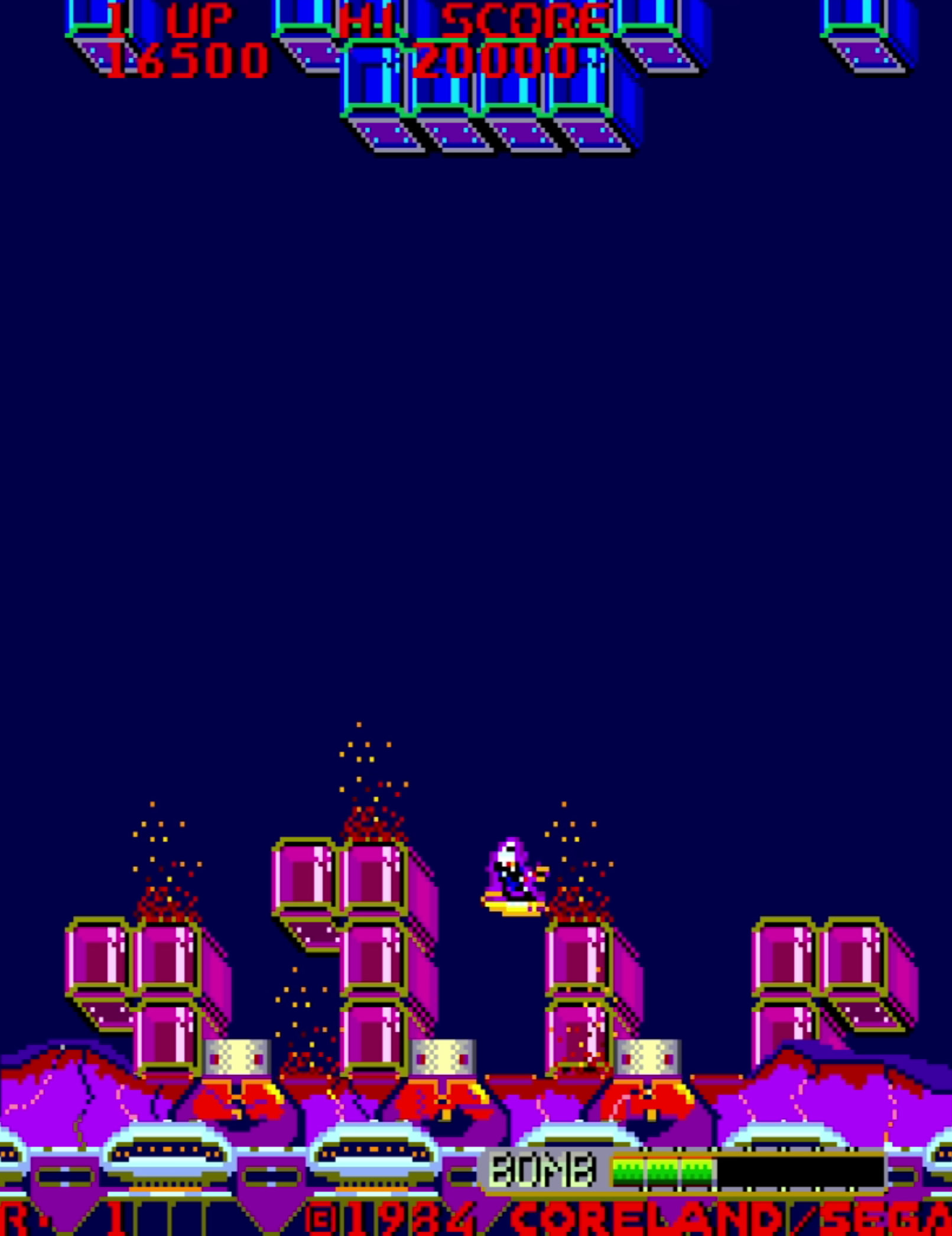 Player defending barricade against attackers