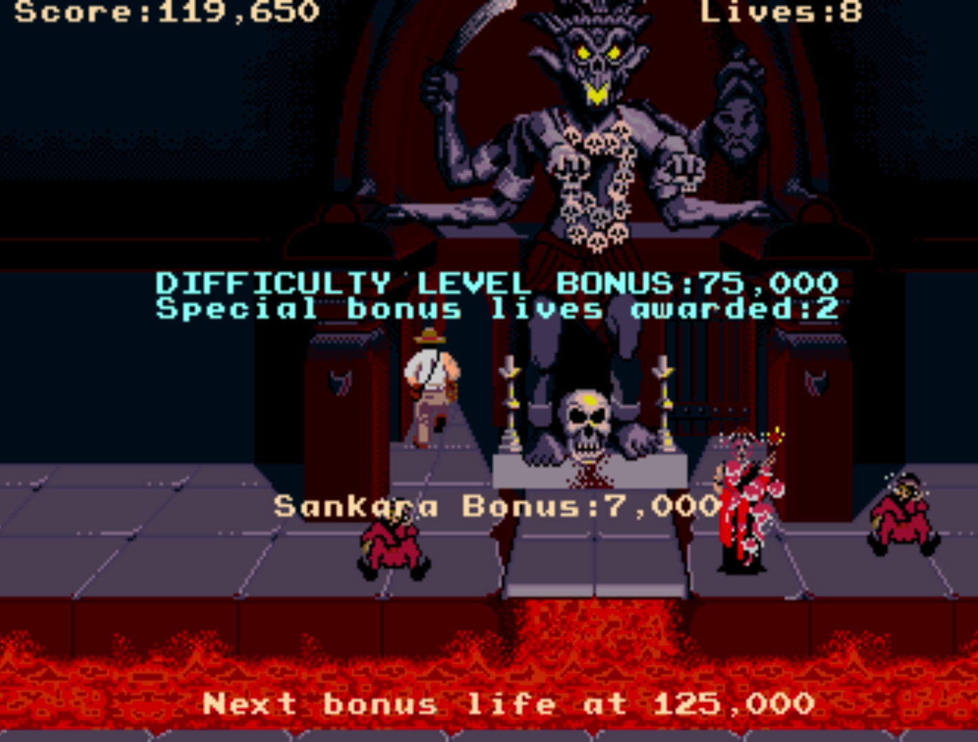 Treasure chamber where Indy retrieves an item before opening a door