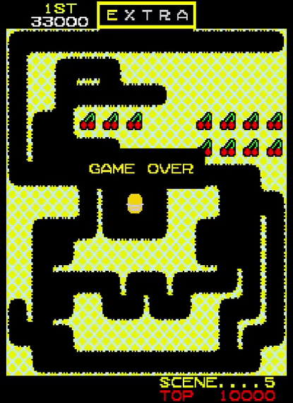 Game over screen with empty terrain