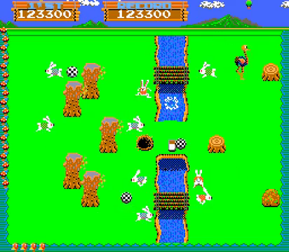 Standard stage with rabbit target