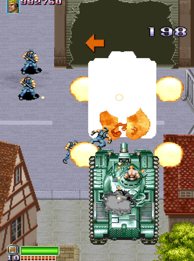 Tank firing in battle