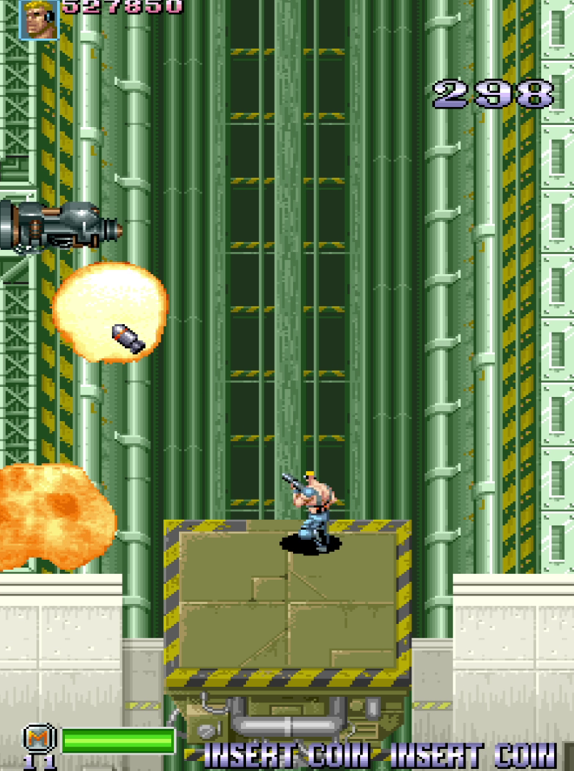 Explosive shell fired while ascending elevator