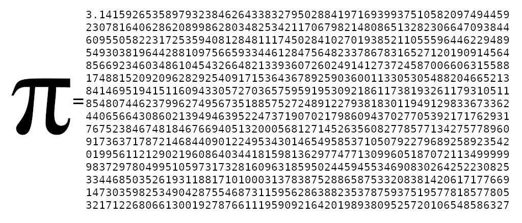 1024 decimal digits of Pi