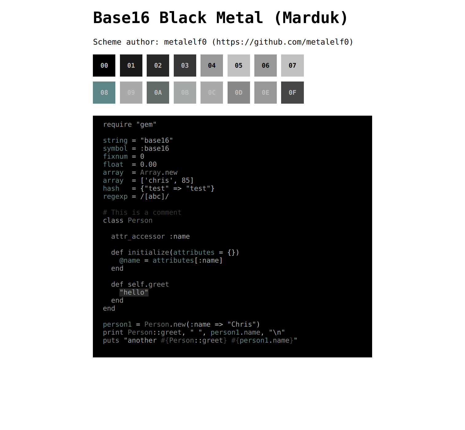 Black Metal Scheme - Marduk Variant