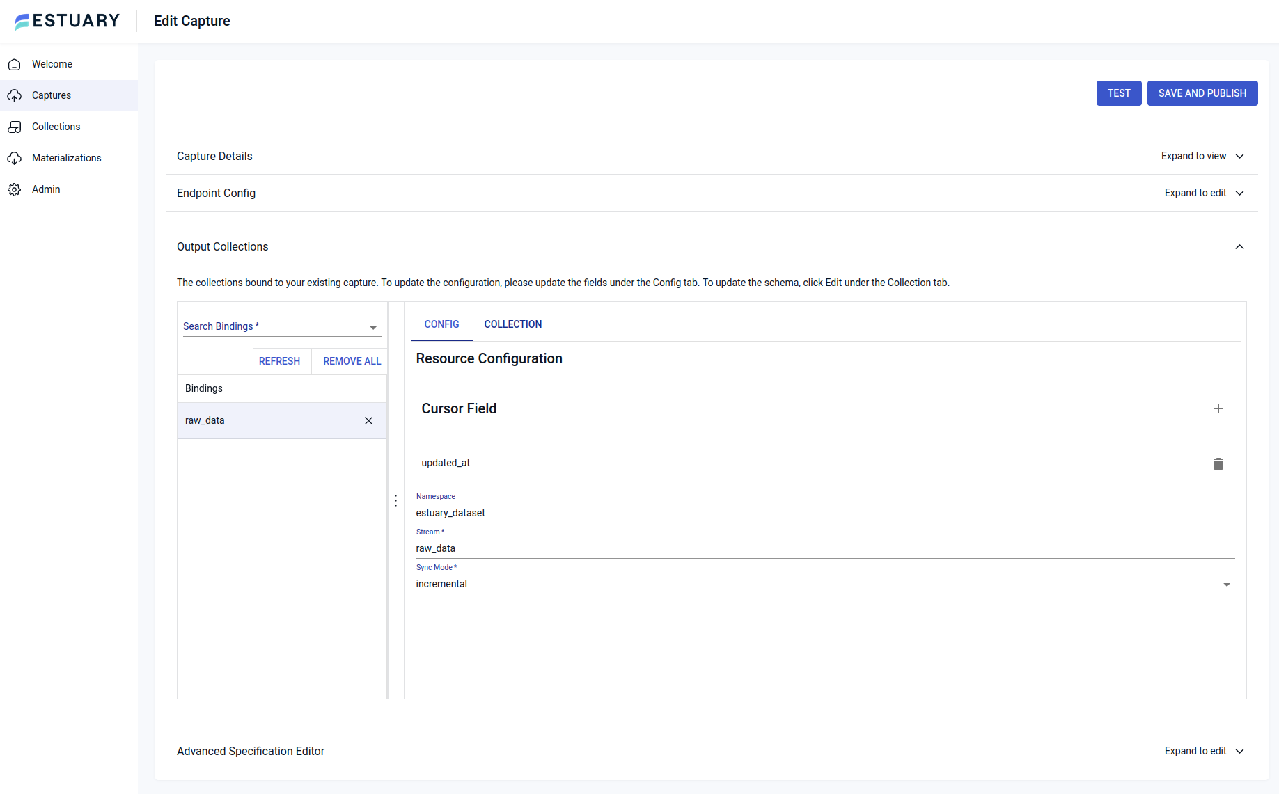 Estuary BigQuery Cursor Field