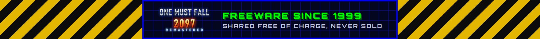One Must Fall 2097 Remastered: freeware since 1999, shared free of charge, never sold