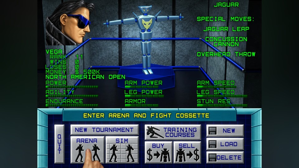The tournament's mech lab