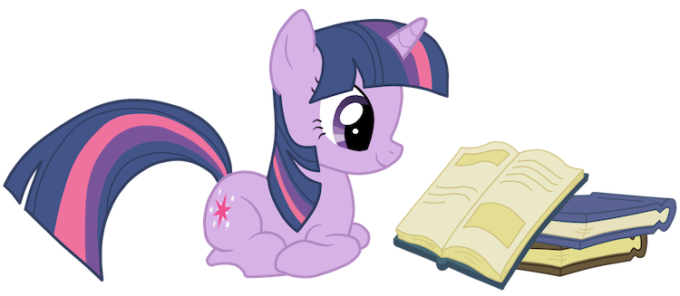 Twilight Sparkle with books