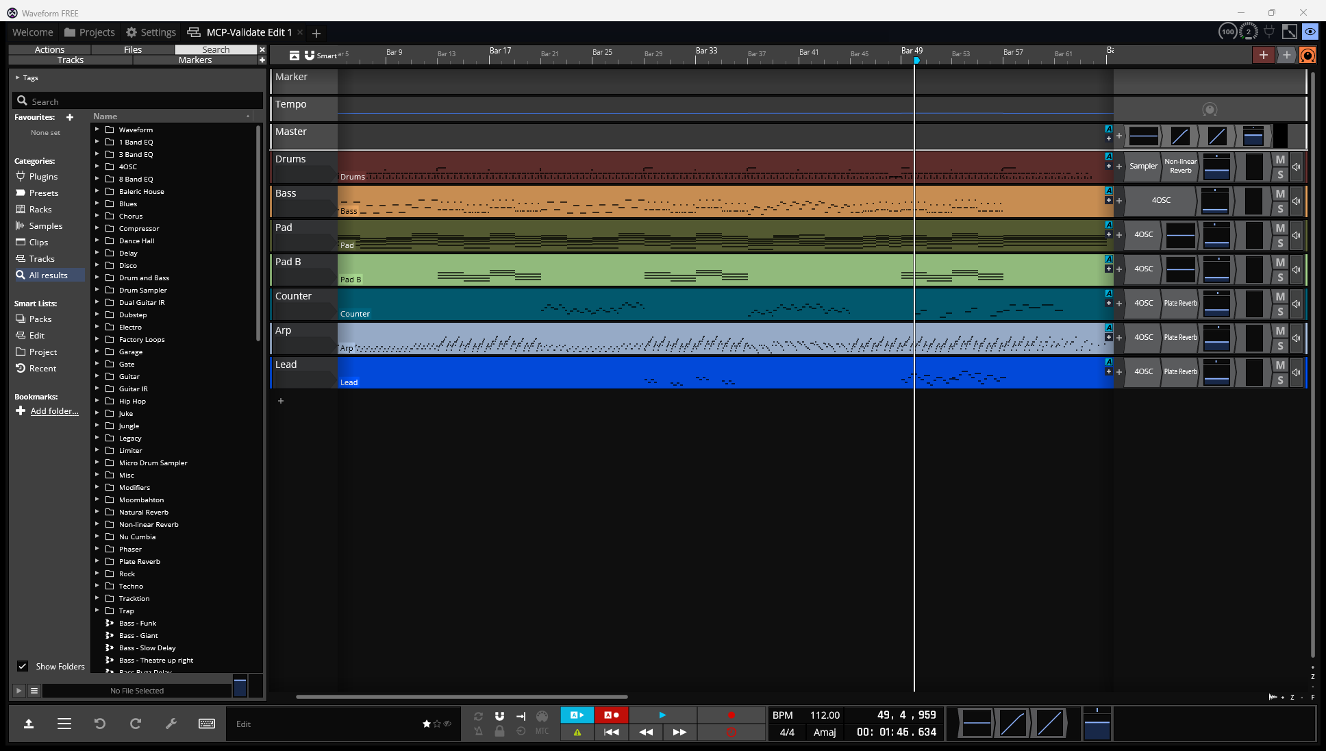 Synthwave arrangement built end-to-end via the MCP
